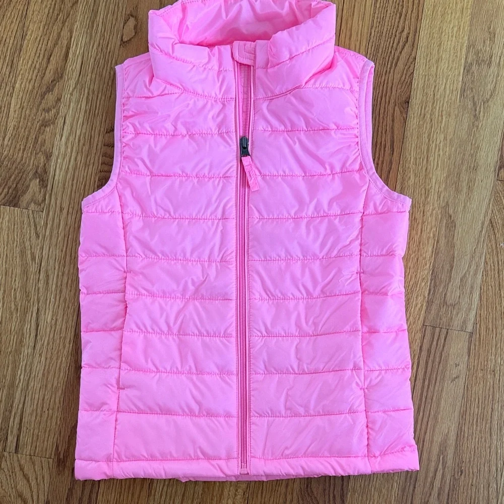 Amazon Essentials Girls Pink Puffer Vest L 10 Quilted Lightweight Zip Jacket